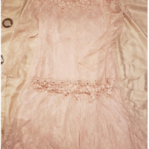 🌸 1980s Blush Pink Lace Skirt Set — Fairycore Elegance / Vintage Formality | M - Picture 12 of 12